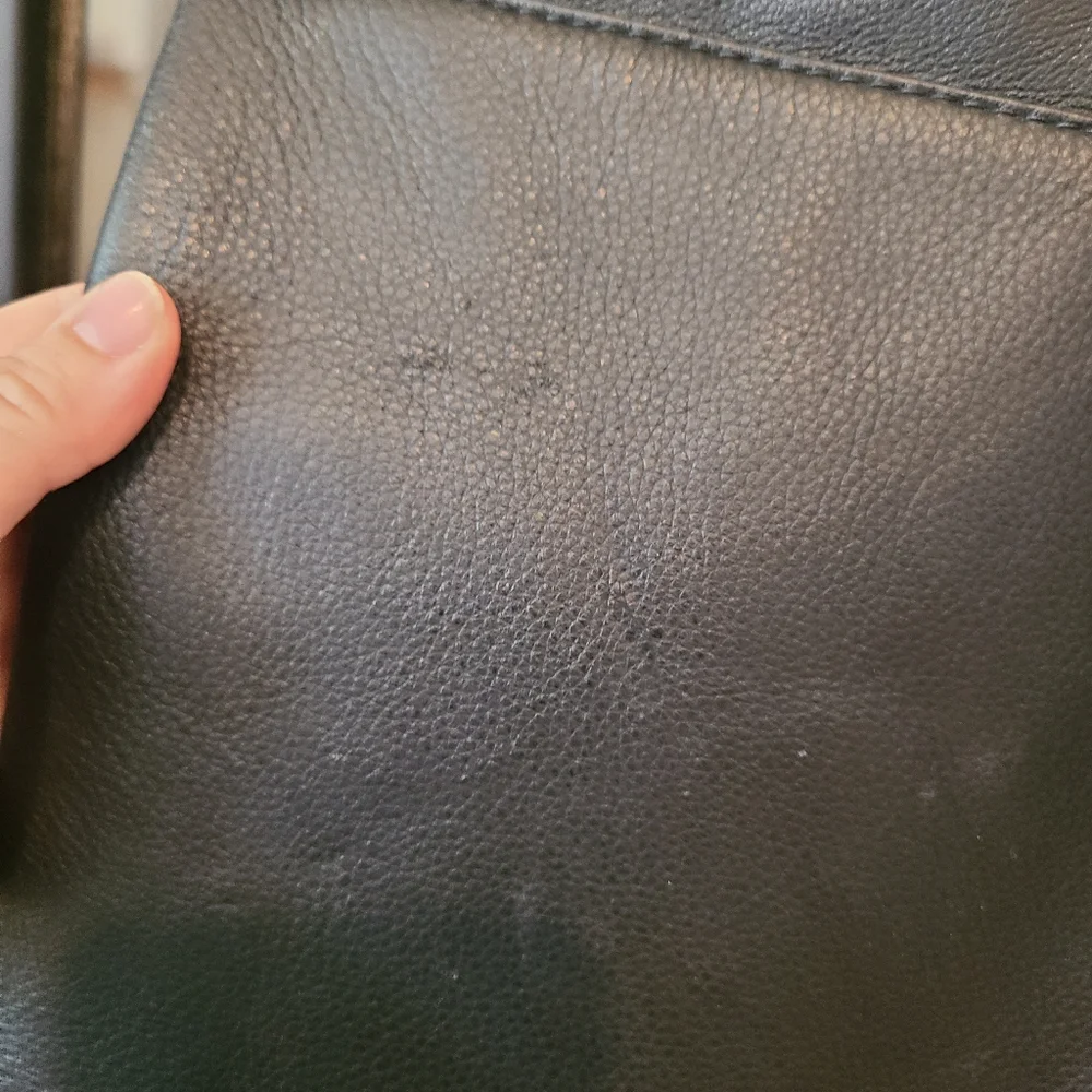 Kate Spade New York Black Atwood Place Larson Leather Satchel Crossbody Purse